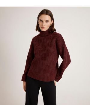 Finery London Albie Roll Neck Jumper - Purple