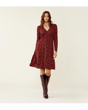 Finery London Paula Midi Dress - Red