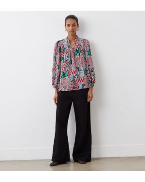 Finery London Kiya Bloom Crepe Blouse - Multicolour