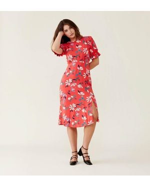 Finery London Jaylen Midi Dress - Red