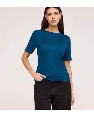 Finery London Cherry Short Sleeve Jersey T-Shirt - Blue
