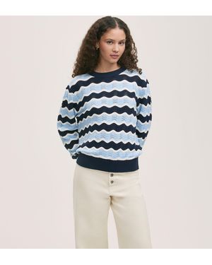 Finery London Antonia Crochet Jumper - Blue