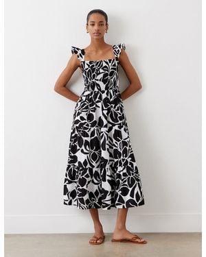 Finery London Aurena Cotton Midi Sundress - White