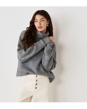 Finery London Tillie Roll Neck Jumper - Grey