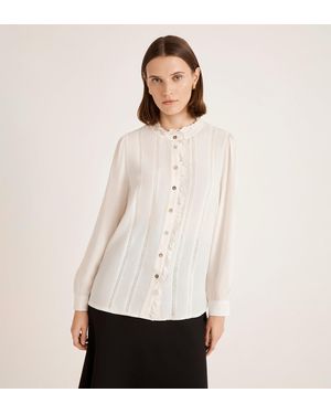 Finery London Flora Crepe Blouse - White