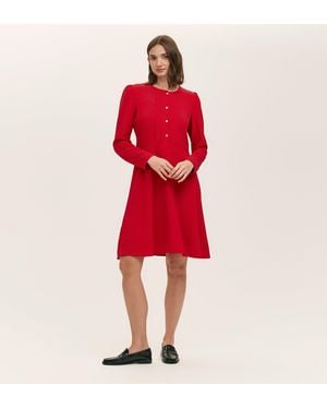 Finery London Shauna Crepe Short Dress - Red