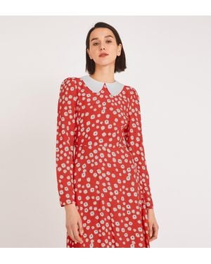 Finery London Piper Midi Dress - Red