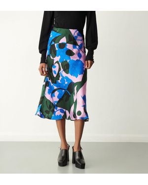 Finery London Evelyn Midi Skirt - Blue