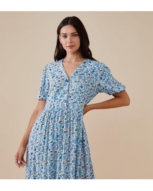 Finery London Aisla Midi Dress - Blue
