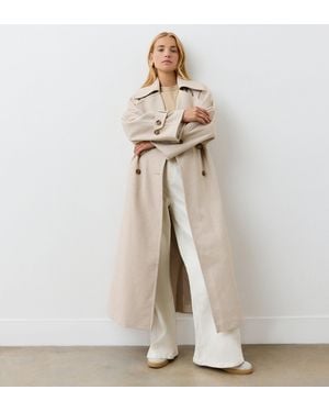 Finery London Adrianna Long Coat - Natural