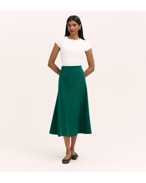 Finery London Mae Ponte Jersey Midi Skirt - Green