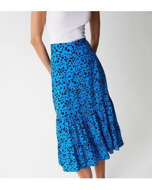Finery London Dawn Midi Skirt - Blue