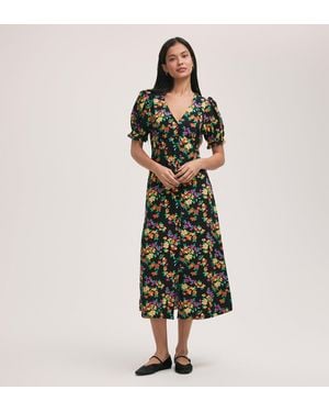 Finery London Alia Crepe Midi Dress - Green