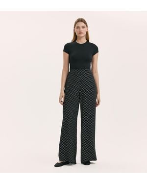Finery UK Nat Polka Dot Trousers - Black