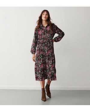Finery London Kalia Folk Midi Dress - Multicolour