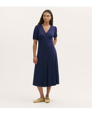 Finery London Milena Jersey Midi Dress - Blue