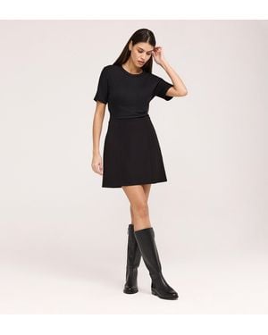 Finery UK Kade A-Line Gaberdine Twill Mini Skirt - Black