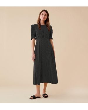 Finery London Mela Midi Viscose Dress - Black