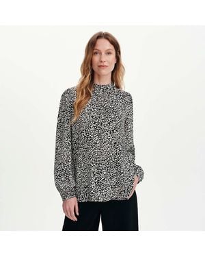 Finery UK Keira Crepe Top - Grey