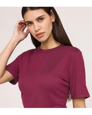 Finery London Cherry Short Sleeve Jersey T-Shirt - Purple