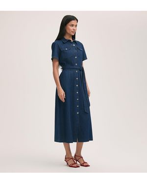 Finery London Lily Denim Midi Dress - Blue