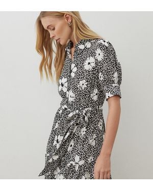 Finery UK Estelle Midi Shirt Dress - Grey