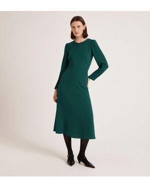 Finery London Caley Crepe Midi Dress - Green