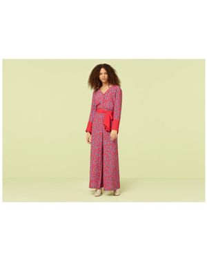 Finery London Adalee Floral Print Jumpsuit - Green