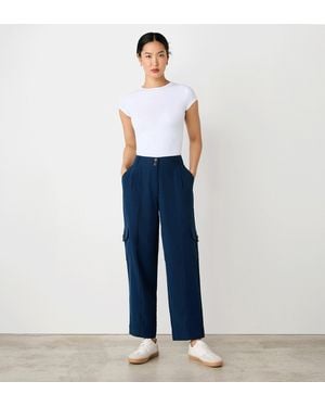 Finery London Sara Cargo Trousers - Blue