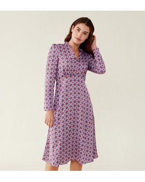Finery London Kathlyn Midi Dress - Purple