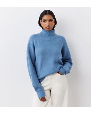 Finery London Tillie Roll Neck Jumper - Blue