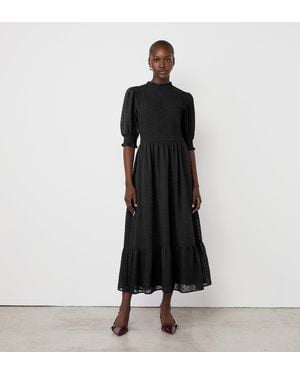 Finery London Amelia Georgette Midi Dress - Black
