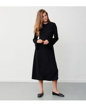 Finery London Oakney Jersey Midi Dress - Black