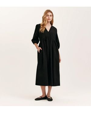 Finery London Jaz Corduroy Midi Dress - Black