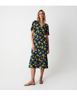 Finery London Alexia Daisy Midi Dress - Green