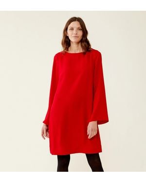 Finery London Rangel Crepe Dress - Red