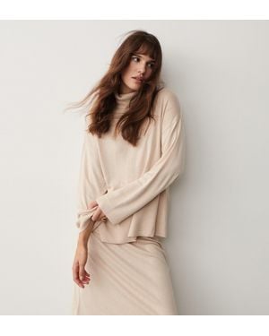 Finery London Sienna Roll Neck Jumper - Natural