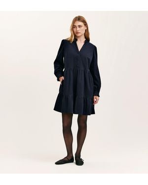 Finery London Verona Corduroy Short Dress - Blue