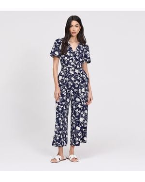 Finery London Uma Belted Wide Leg Jumpsuit - Blue