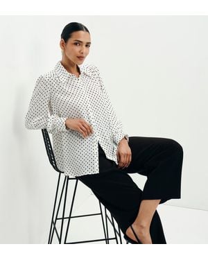 Finery London Melina Button Through Lightweight Yoke Blouse - Multicolour