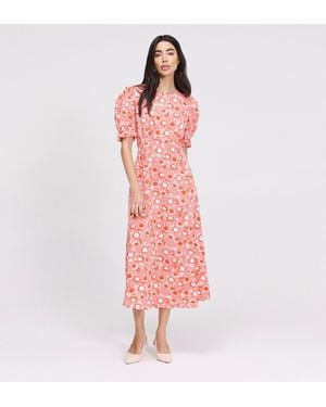 Finery London Mela Midi Tea Dress - Pink