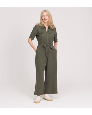 Finery London Marie Cupro Jumpsuit - Green