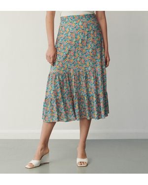Finery London Dawn Midi Skirt - Green