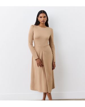 Finery UK Carla Ponte Jersey Midi Dress - Natural