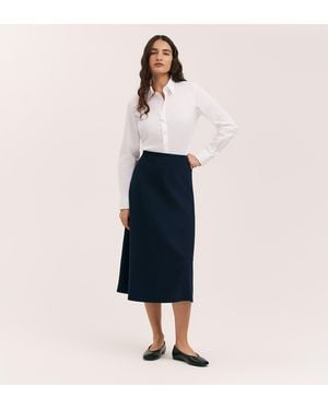 Finery London Mikia Ponte Jersey Midi Skirt - Blue
