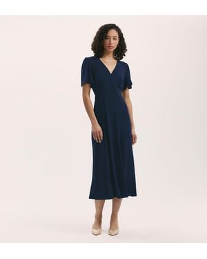 Finery London April Jersey Midi Dress - Blue