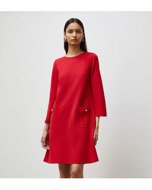 Finery UK Leilani Knee Length Dress - Red