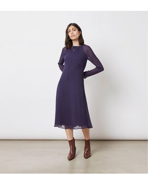 Finery London Rozelle Printed Georgette Dress - Blue