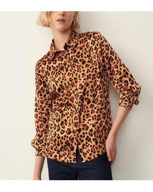 Finery London Cynthia Satin Shirt - Brown