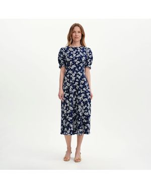Finery London Mela Midi Tea Dress - Blue